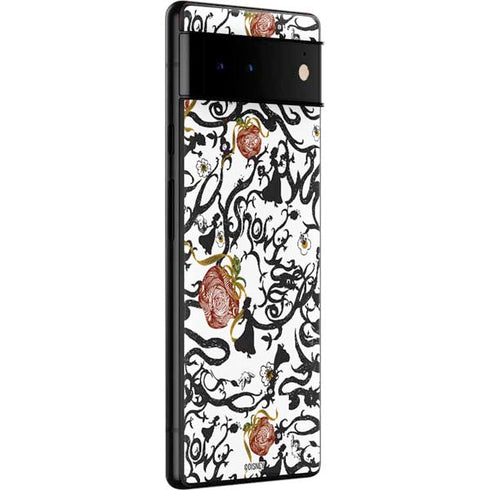 Disney Snow White Roses and Character Silhouette Google Pixel 6 Pro Skin